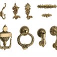 Bronces Coba, fabricación de manivelas con roseta, manivelas con placa, pomos de puerta clasicos, manillones de bronce, aldabas